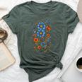 Vintage Floral Aesthetics And Streetwear Flair Bella Canvas T-shirt Heather Forest