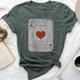 Vintage Poker Playing Cards Ace Of Hearts Bella Canvas T-shirt Heather Forest