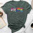 Vintage Pride Mom Dad Sister Family Matching Gay Lgbtq Flag Bella Canvas T-shirt Heather Forest