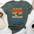 Vintage Retro My Favorite Teacher Calls Me Dad Father's Day Bella Canvas T-shirt Heather Forest