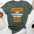 Warning I May Spontaneously Talk About Butterfly Watching Bella Canvas T-shirt Heather Forest