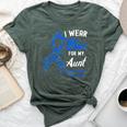 I Wear Blue For My Aunt Colorectal Colon Cancer Awareness Bella Canvas T-shirt Heather Forest