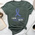 I Wear Periwinkle For My Sister Esophageal Cancer Awareness Bella Canvas T-shirt Heather Forest