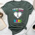 I Wear Zebra For My Sister Rare Disease Awareness Bella Canvas T-shirt Heather Forest