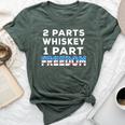 Whiskey And Freedom Patriotic Usa Flag Fourth 4Th Of July Bella Canvas T-shirt Heather Forest