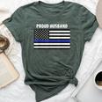 My Wife Is A Police Officer Proud Husband Blue Line Bella Canvas T-shirt Heather Forest