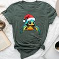 Cute Sea Turtle Christmas Santa Hat Xmas Pajama Bella Canvas T-shirt Heather Mauve