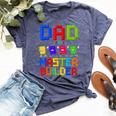 Dad Of The Master Builder Birthday Boy Girl Blocks Birthday Bella Canvas T-shirt Heather Forest