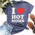 I Heart Love Hot Moms Humor Couple Matching Dad Men Bella Canvas T-shirt Heather Forest