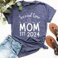 Second Time Mom Pregnancy Mother's Day Soon To Be Mom Bella Canvas T-shirt Heather Forest