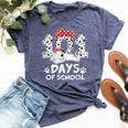 100 Days Of School Dalmatian Dog Girl 100 Days Smarter Bella Canvas T-shirt Heather Navy