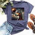 2024 Solar Eclipse Horse Wearing Glasses Totality Bella Canvas T-shirt Heather Navy