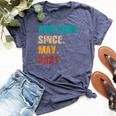 3 Year Old Vintage Awesome Since May 2021 3Rd Birthday Bella Canvas T-shirt Heather Navy