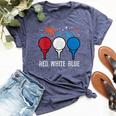 4Th July Red White Blue Golf Patriotic Golfer Dad Women Bella Canvas T-shirt Heather Navy