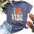 70'S Vibe Costume 70S Party Outfit Groovy Hippie Peace Retro Bella Canvas T-shirt Heather Navy