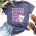 8Th Cat Birthday Party Eight Year Old Girl Kitty Birthday Bella Canvas T-shirt Heather Navy