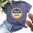 9 Years Old Vintage 2016 9Th Birthday Decoration Women Bella Canvas T-shirt Heather Navy