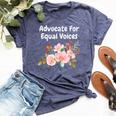 Advocate For Equal Voices Empower Equal Rights Bella Canvas T-shirt Heather Navy