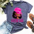 African American Afro Blessed To Be Called Mom Bella Canvas T-shirt Heather Navy