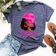 African American Afro Queen Sassy Black Woman Unbothered Bella Canvas T-shirt Heather Navy