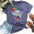 Ah Lgbt Gay Pride Jesus Rainbow Flag Bella Canvas T-shirt Heather Navy