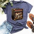 Amped For Jesus Christian Worship Music Praise And Faith Bella Canvas T-shirt Heather Navy