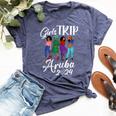 Aruba Girls Trip 2024 Birthday Squad Vacation Party Bella Canvas T-shirt Heather Navy