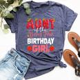 Aunt Of The Berry First Birthday Of Girl Strawberry Auntie Bella Canvas T-shirt Heather Navy