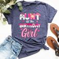Aunt Of The Birthday Girl Cat Kitty Family Matching Bella Canvas T-shirt Heather Navy