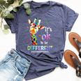 Autism Awareness Acceptance Giraffe Its Ok To Be Different Bella Canvas T-shirt Heather Navy