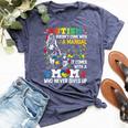 Autism Mom Doesn't Come With A Manual Autism Awareness Bella Canvas T-shirt Heather Navy