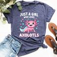 Axolotl Kawaii Just A Girl Who Loves Axolotls Bella Canvas T-shirt Heather Navy