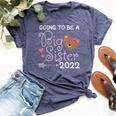 Become Big Sister 2022 Bear Sis Bella Canvas T-shirt Heather Navy