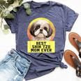 Best Mom Ever Shih Tzu Dog Breed Owner Best Friend Women Bella Canvas T-shirt Heather Navy