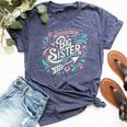 Best Sibling Baby Shower Girls Promoted To Big Sister Bella Canvas T-shirt Heather Navy