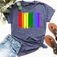 Binghamton New York Lgbtq Gay Pride Rainbow Skyline Bella Canvas T-shirt Heather Navy