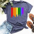 Birmingham Alabama Lgbtq Gay Pride Rainbow Skyline Bella Canvas T-shirt Heather Navy