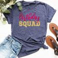 Birthday Squad Gold Pink Party Girl Bella Canvas T-shirt Heather Navy