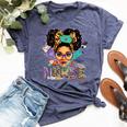 Black Strong Nurse Afro Love Melanin African American Women Bella Canvas T-shirt Heather Navy