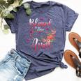 Blessed To Be Called Aunt Cute Flower Happy Bella Canvas T-shirt Heather Navy