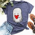 Be My Boo Ghost Happy Valentine's Day Couple Bella Canvas T-shirt Heather Navy