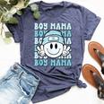 Boy Mama Retro For Mother Of Boys Mom Of Sons Bella Canvas T-shirt Heather Navy