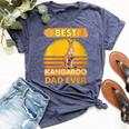 Boys Best Kangaroo Dad Ever Father's Day Kangaroo Bella Canvas T-shirt Heather Navy