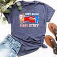 Busy Doing Mom Stuff Busy-Mom Bubble Tea Bella Canvas T-shirt Heather Navy