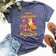Cat For Book Lover Cats And Books Bella Canvas T-shirt Heather Navy