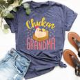 Chicken Grandma Farmer Lady Chickens Farm Animal Hen Bella Canvas T-shirt Heather Navy