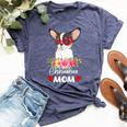 Chihuahua Mom Mama Sunglasses Flower Dog Lover Owner Womens Bella Canvas T-shirt Heather Navy
