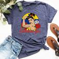 Colombia Girl Colombian Mujer Colombiana Flag Bella Canvas T-shirt Heather Navy