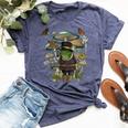 Cottagecore Aesthetic Frog Cute Mushroom Kawaii Moon Vintage Bella Canvas T-shirt Heather Navy