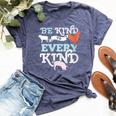 Cow Chicken Pig Support Kindness Animal Equality Vegan Bella Canvas T-shirt Heather Navy